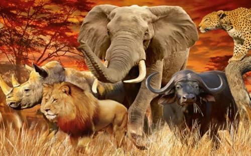 1000 Stücks Puzzles,elephantss Animal Abstrakte Kunst Plakat,Lernspielzeug Für Kinder,Gedächtnis Kognitions Spiel Xw28Qk von DMQBT