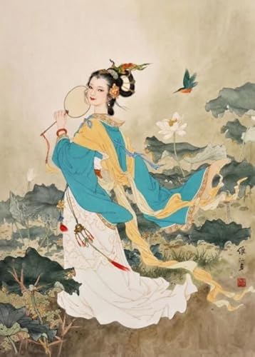 1000 Stücks Puzzles - Chinesischer Stil Beautys Vintage Dunhuang Painting - Adult Stress Relief Spiel Kunst Bild - Wand Kunst Dekoration Xw20Qk von DMQBT
