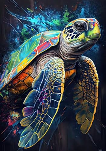 1000 Stücks Puzzles - Colour Sea Turtless Bilder - Lernspielzeug Für Kinder - Difficult - Elderly Gedächtnis Kognitions Spiels Xw166Qk von DMQBT