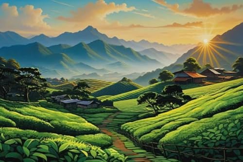 1000 Stücks Puzzles - Scenic Houses Art Bilder - Difficult - Stressabbau-Spiel Für Erwachsene - Elderly Gedächtnis Kognitions Spiels - Wand Kunst Dekoration Xw246Qk von DMQBT