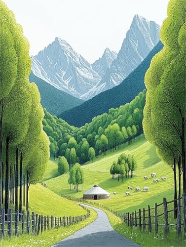 1000 Stücks Puzzles - Scenic Houses Art Bilder - Difficult - Stressabbau-Spiel Für Erwachsene - Elderly Gedächtnis Kognitions Spiels - Wand Kunst Dekoration Xw249Qk von DMQBT