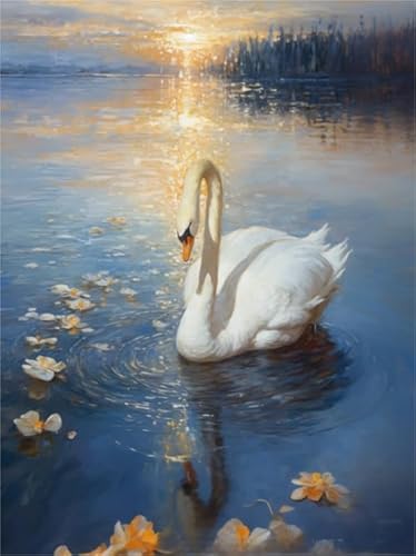 1000 Stücks Puzzles - Swanss Animals Art Bilder - Abstrakte Kunst Oil Painting - Spiele Zum Stressabbau In Der Familie - Home Decoration Xw331Qk von DMQBT