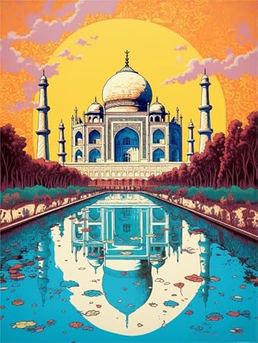 1000 Stücks Puzzles - Taj Mahals Colour Plakat - Unregelmäßige Puzzle-Teile - Stressabbau-Spiel Für Erwachsene - Wand Kunst Dekor - Elderly Gedächtnis Kognitions Spiels Xw178Qk von DMQBT
