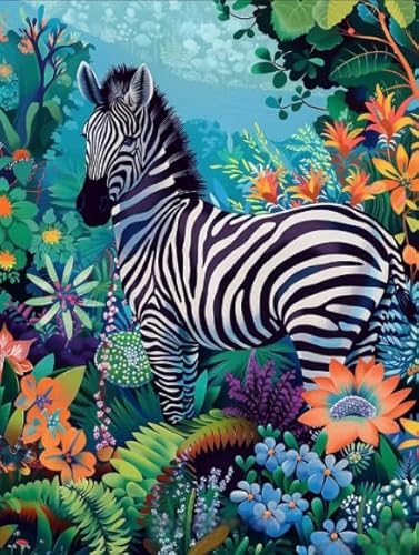1000 Stücks Puzzles - zebrass Flower Abstrakte Kunst Plakat - Spiele Zum Stressabbau In Der Familie - Buntes - Wand Kunst Dekoration - Erwachsene Challenge Game Xw268Qk von DMQBT
