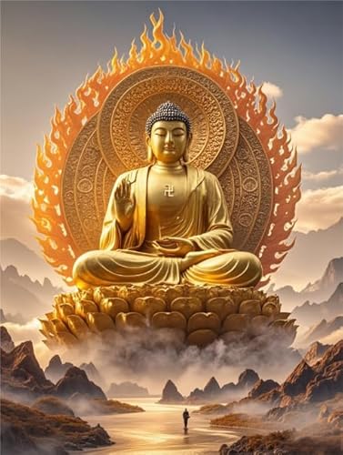 1000 Teile Puzzle - Ältere Menschen Gedächtnis Kognition Games - Buddhas Statues Art Bilder - Für Familie Stress Reduktion Spiele Dw326Sk von DMQBT