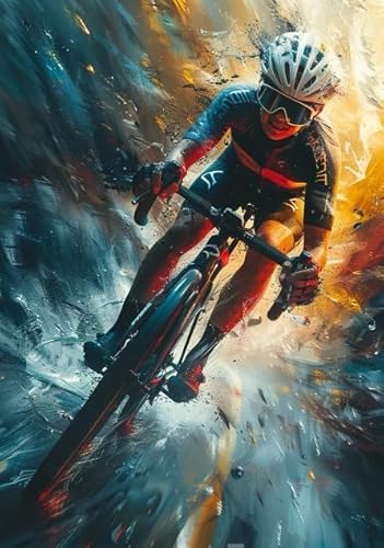1000 Teile Puzzle - Für Familie Stress Reduktion Spiele - Wand Kunst Dekoration - Cyclings Race Plakat - Erwachsene Personalisierte Herausforderung Spielzeug Dw47Sk von DMQBT
