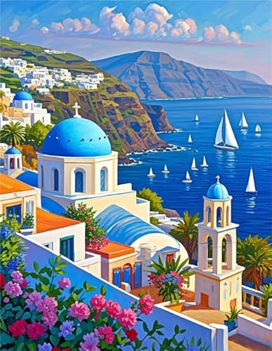 1000 Teile Puzzle - Santorini Towns Art Oil Painting - Erwachsene Stressabbau Spiel Kunst Bild - Colorful - Puzzles Für Ältere Erwachsene Dw257Sk 1000 Teile Puzzle - Santorini Towns Art Oil Painting - Erwachsene Stressabbau Spiel Kunst Bild - Colorful - Puzzles Für Ältere Erwachsene Dw257Sk von DMQBT