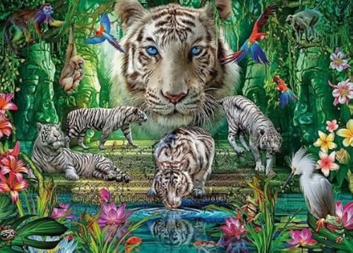 1000 Teile Puzzles - Für Erwachsene Personalisierte Herausforderung Spielzeug - Personalisiertes Puzzle-Spielzeug Für Kinder Und Erwachsene - Tigerss Landscape Animal Bilder Dw155Sk von DMQBT