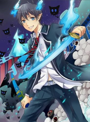 1000 Teile Puzzles - Für Lernspiele Für Kinder - Japanese Animes Blue Exorcistss Okumur Plakat - Buntes Unregelmäßiges Puzzle Dw11Sk von DMQBT