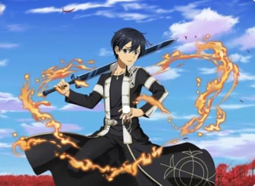 1000 Teile Puzzles - Japanese Animes Onlines Kirigaya Kazuto Plakat Bilder - Für Lernspielzeug Für Kinder - Erwachsene Familie Stress Relief Puzzle Spielzeug Dw520Sk von DMQBT