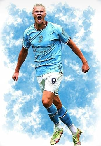 1000 Teile Puzzles - Norwegian Soccer Player 9 Plakat Picture Painting - Für Football Erwachsene Familie Stress Relief Puzzle Spielzeug - Wand Kunst Dekoration Dw339Sk von DMQBT