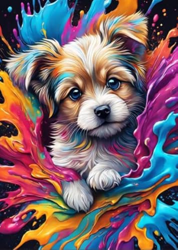 Buntes Dogs Plakat Picture - 1000 Stücks Puzzles - Lernspielzeug Für Kinder - Personalisiertes Herausforderungs Spielzeug Für Erwachsene - Erwachsene Challenge Game Xw286Qk von DMQBT