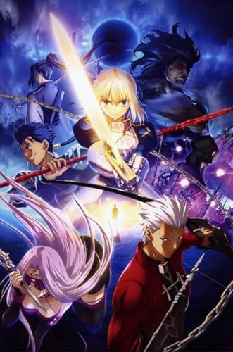 Buntes Unregelmäßiges Puzzle ，Japanese Animes Fates/Stay Night Plakat Bilder - 1000 Teile Puzzles - Wand Kunst Dekoration - Für Familie Stress Reduktion Spiele Dw410Sk von DMQBT