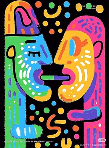 Buntes Unregelmäßiges Puzzle - Abstrakte Kunst Paintings Illustrations - Puzzle 1000 Teile - Für Erwachsene Personalisierte Herausforderung Spielzeug - Wand Kunst Dekoration Dw548Sk von DMQBT