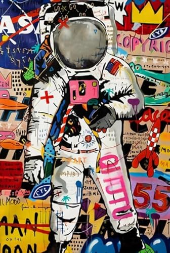 Buntes Unregelmäßiges Puzzle - Banksyss Street Art Graffiti Plakat - Für Erwachsene Stressabbau Spiel Kunst Bild - Puzzles 1000 Teile Dw84Sk von DMQBT