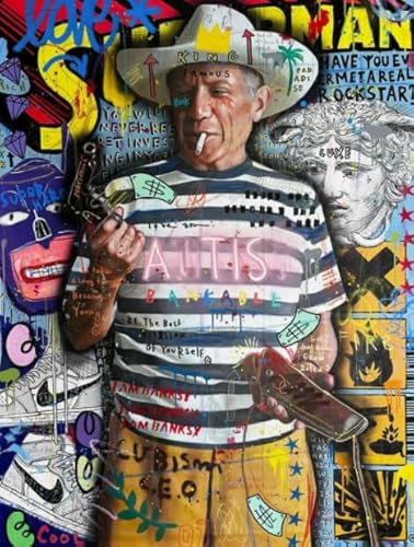 Buntes Unregelmäßiges Puzzle - Banksyss Street Art Graffiti Plakat - Für Erwachsene Stressabbau Spiel Kunst Bild - Puzzles 1000 Teile Dw85Sk von DMQBT