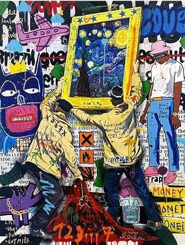 Buntes Unregelmäßiges Puzzle - Banksyss Street Art Graffiti Plakat - Für Erwachsene Stressabbau Spiel Kunst Bild - Puzzles 1000 Teile Dw88Sk von DMQBT