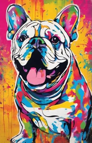 Buntes Unregelmäßiges Puzzle - Colour Bulldogs Dogs Plakats - Adult Fun Challenge Spielzeug - Für Ältere Menschen Gedächtnis Kognition Games - 1000 Teile Puzzles Dw222Sk von DMQBT