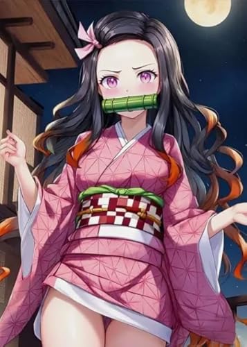 Buntes Unregelmäßiges Puzzle - Für Lernspielzeug Für Kinder - Familie Stress Reduktion Spiele - Puzzle 1000 Teile - Japanese Animes Demons Nezuko Plakat Dw67Sk von DMQBT