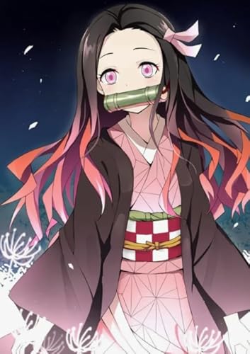 Buntes Unregelmäßiges Puzzle - Für Lernspielzeug Für Kinder - Familie Stress Reduktion Spiele - Puzzle 1000 Teile - Japanese Animes Demons Nezuko Plakat Dw68Sk von DMQBT