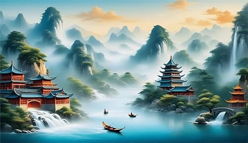 Buntes Unregelmäßiges Puzzle - Retro Landscape Painting - Für Erwachsene Stressabbau Spiel Kunst Bild - Personalisiertes Puzzle-Spielzeug Für Kinder Und Erwachsene - Puzzle 1000 Teile Dw123Sk Buntes Unregelmäßiges Puzzle - Retro Landscape Painting - Für Erwachsene Stressabbau Spiel Kunst Bild - Personalisiertes Puzzle-Spielzeug Für Kinder Und Erwachsene - Puzzle 1000 Teile Dw123Sk von DMQBT