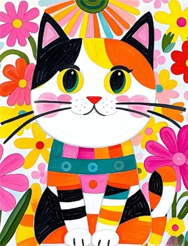 Colour Cute Cats Bilder Painting ，Für Personalisiertes Puzzle-Spielzeug Für Kinder Und Erwachsene ，Familie Spaß Herausforderung Spielzeug ，Puzzle 1000 Teile Dw189Sk von DMQBT
