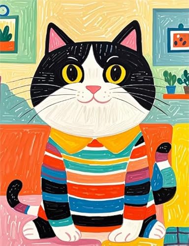 Colour Cute Cats Bilder Painting ，Für Personalisiertes Puzzle-Spielzeug Für Kinder Und Erwachsene ，Familie Spaß Herausforderung Spielzeug ，Puzzle 1000 Teile Dw190Sk von DMQBT
