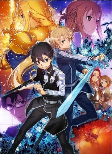 DMQBT 1000 Stück - Bunt - Schwieriges Puzzle - Japanese Animes Onlines Kazuto - Personalisiertes Kinderspielzeug Für Erwachsene - DX341ZW von DMQBT