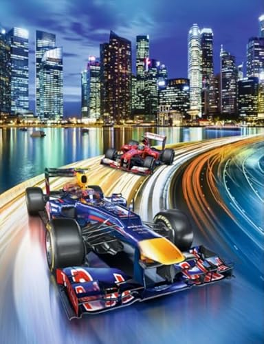 DMQBT 1000 Stück - Buntes Unregelmäßiges Puzzle - F1 Racings Art Bilder - Personalisiertes Puzzle Spielzeug Für Erwachsene - DX147ZW von DMQBT