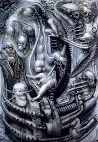 DMQBT 1000 Stück - Irregular Kunst Puzzle - H.R.Giger Painting Posters - Spiele Zur Stressreduzierung Für Die Ganze Familie - Puzzle-HerausFürderungs Spiel Für Erwachsene - Za113Wk von DMQBT
