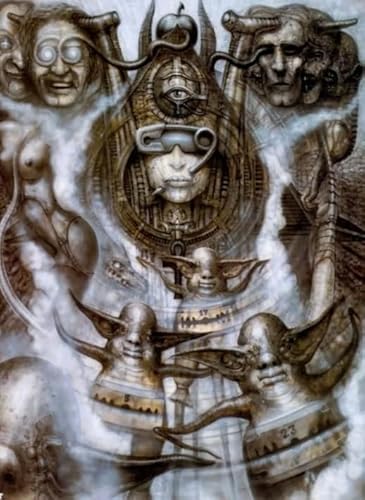 DMQBT 1000 Stück - Irregular Kunst Puzzle - H.R.Giger Painting Posters - Spiele Zur Stressreduzierung Für Die Ganze Familie - Puzzle-HerausFürderungs Spiel Für Erwachsene - Za117Wk von DMQBT