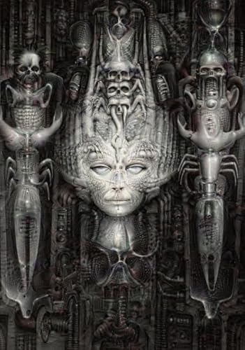 DMQBT 1000 Stück - Irregular Kunst Puzzle - H.R.Giger Painting Posters - Spiele Zur Stressreduzierung Für Die Ganze Familie - Puzzle-HerausFürderungs Spiel Für Erwachsene - Za118Wk von DMQBT