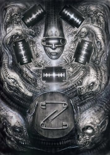 DMQBT 1000 Stück - Irregular Kunst Puzzle - H.R.Giger Painting Posters - Spiele Zur Stressreduzierung Für Die Ganze Familie - Puzzle-HerausFürderungs Spiel Für Erwachsene - Za119Wk von DMQBT
