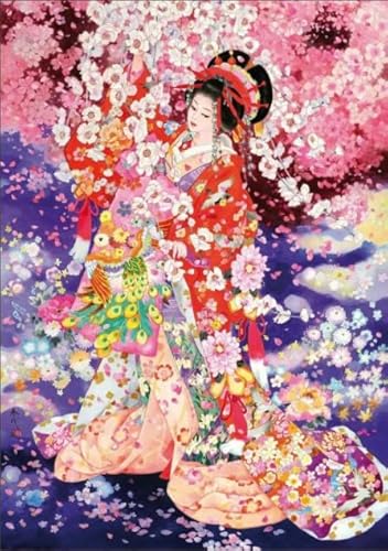 DMQBT 1000 Stück Puzzle - Buntes Puzzle - Japanese Geishas Oil Painting - Personalisiertes Herausforderungs Spielzeug Für Erwachsene - Familienspaß Herausforderungs Spielzeug - DX475ZW von DMQBT