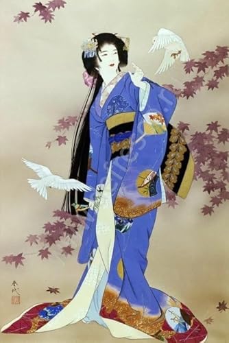 DMQBT 1000 Stück Puzzle - Buntes Puzzle - Japanese Geishas Oil Painting - Personalisiertes Herausforderungs Spielzeug Für Erwachsene - Familienspaß Herausforderungs Spielzeug - DX480ZW von DMQBT
