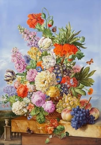 DMQBT 1000 Stück - Schwieriges Puzzle - Flower Poster - Stressabbau Spiel Für Erwachsene Kunst Bild - Familienspaß Herausforderungs Spielzeug - DX442ZW von DMQBT
