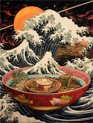 DMQBT 1000 Stück - Schwieriges Puzzle - Japanese Ramenss Oil Painting - Personalisiertes Herausforderungs Spielzeug Für Erwachsene - Familienspaß Herausforderungs Spielzeug - DX453ZW von DMQBT