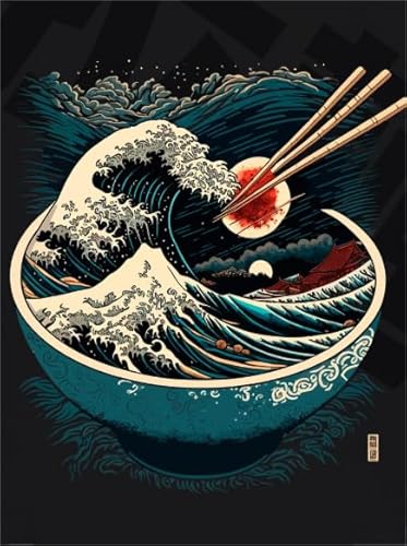 DMQBT 1000 Stück - Schwieriges Puzzle - Japanese Ramenss Oil Painting - Personalisiertes Herausforderungs Spielzeug Für Erwachsene - Familienspaß Herausforderungs Spielzeug - DX456ZW von DMQBT