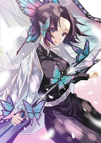 DMQBT 1500 Stück ，Bunt Fun Puzzle ，Bilder ，Gifts ，Japanese Animes Demons Kochou Shinobus ，Kinderspielzeug Lernspiele Poster - Xp145Qk von DMQBT