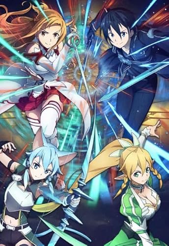DMQBT 1500 Stück ，Bunt Puzzles ，Bilder ，Gifts ，Onlines Kirigaya Kazuto Japanese Animes ，Kinderspielzeug Lernspiele Poster - Xt250Zp von DMQBT