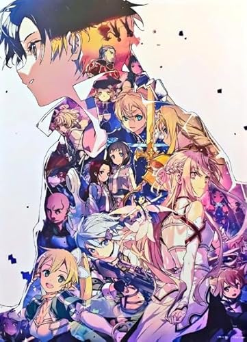 DMQBT 1500 Stück ，Bunt Puzzles ，Bilder ，Gifts ，Onlines Kirigaya Kazuto Japanese Animes ，Kinderspielzeug Lernspiele Poster - Xt252Zp von DMQBT