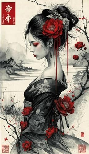 DMQBT 1500 Stück ，Bunt Unregelmäßig Puzzle,Tattoos Woman Abstract Poster,Puzzle-Spiel Zum Stressabbau Für Erwachsene, Kunstbild - Hy236Yz von DMQBT