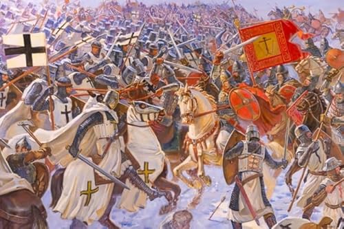 DMQBT 1500 Stück - Poster - Difficult Puzzle - Gifts - Medievals Cruciata Painting - Spiele Zur Stressreduzierung Für Die Ganze Familie - Heim Dekoration - Xt20Zp von DMQBT