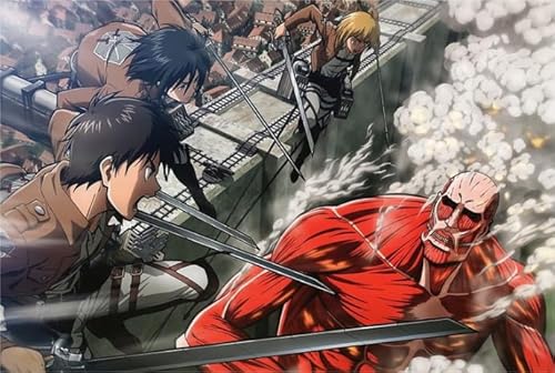 DMQBT 1500 Stück Puzzle - Poster - Gifts - Classic Japanese Animes Attacks On Titanss - Lernspielzeug Für Kinder - Gedächtnis- Und Wahrnehmungs Spiele - Xt31Zp von DMQBT