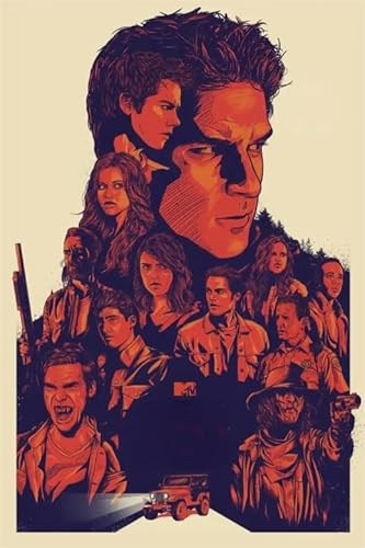 DMQBT Bunt Unregelmäßiges Puzzle - 1500 Stück - Difficult Puzzle - American Movie Wolfs Poster - Stressabbau-Spiel Für Erwachsene, Kunstbild - Ns230Zk von DMQBT