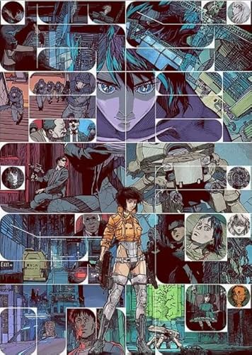 DMQBT Buntes 1000Er Puzzle - Schwieriges Puzzle - Ghosts Shells Movie Poster - Personalisiertes Herausforderungs Spielzeug Für Erwachsene - DX13ZW von DMQBT