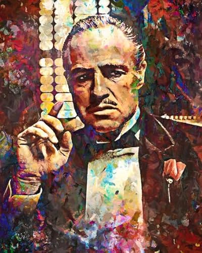 DMQBT Buntes Puzzle - 1000 Stück - Schwieriges Puzzle - Godfathers Poster - Stressabbau Spiel Für Erwachsene Kunst Bild - Familienspaß Herausforderungs Spielzeug - DX422ZW von DMQBT