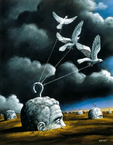 DMQBT Buntes Unregelmäßiges Puzzle ，1000 Stück ，Rafals Olbinski Oil Painting ，Personalisiertes Herausforderungs Spielzeug Für Erwachsene ，Familienspaß Herausforderungs Spielzeug - DX115ZW von DMQBT