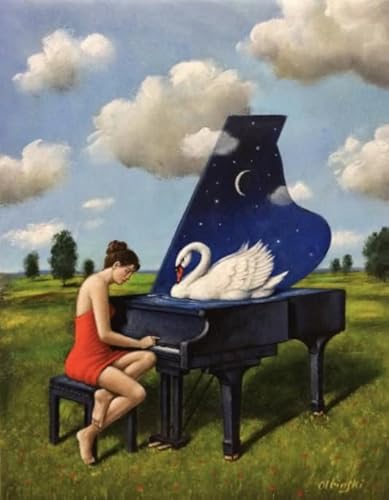 DMQBT Buntes Unregelmäßiges Puzzle ，1000 Stück ，Rafals Olbinski Oil Painting ，Personalisiertes Herausforderungs Spielzeug Für Erwachsene ，Familienspaß Herausforderungs Spielzeug - DX118ZW von DMQBT