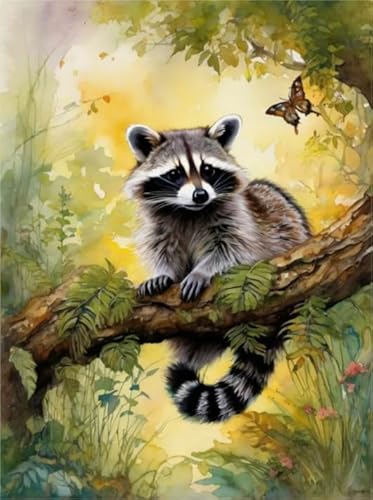 DMQBT Colourful - 1500 Stück - Irregular Puzzle - Animals Raccoons Painting - Dekompres Sions Spielzeug Für Erwachsene Gifts - Jeux De Mémoire Et De Cognition - Hz443Xa von DMQBT